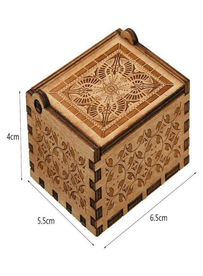 Huntmic Can't Help Falling in Love Wood Music Box, Antique Engraved Musical Boxes Case for Birthday Present Kid Toys Hand-Operated (Can't Help Falling in Love) - Image 5